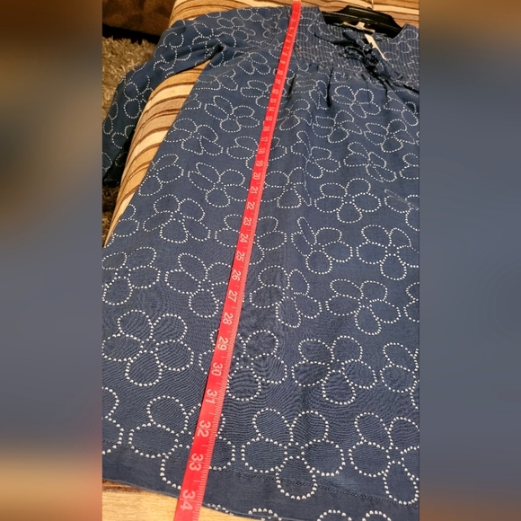 Madewell Quilted Tie Front Bib Dress in Indigo Floral - Picture 7 of 7